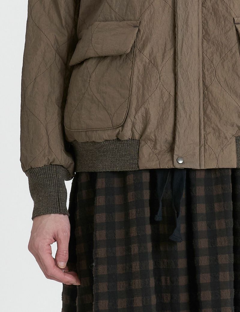 ＋10%POINT】ナイロンクロス東炊き キルティングブルゾン | (パドカレ