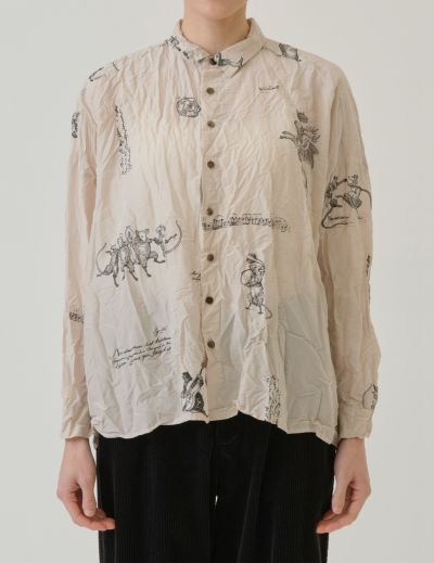 パドカレ✽ストライプブラウス 再入荷》綿麻ストライプ シャツブラウス | pas de calais Online | pas