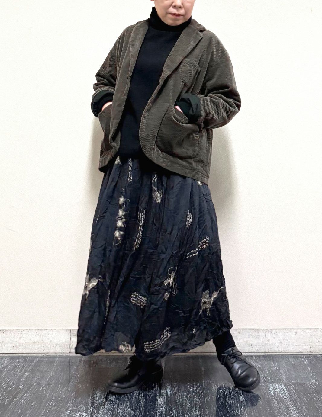 44 カーキ/34size：スタッフ154㎝