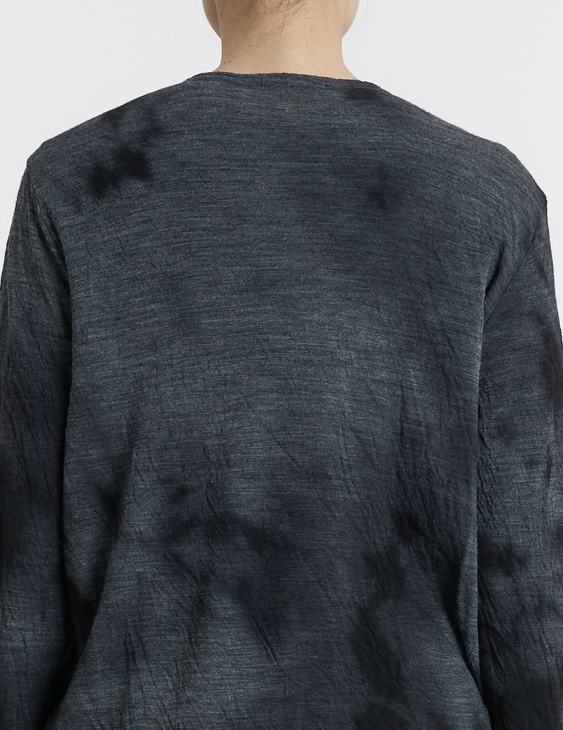 52 トップグレー×ブラックムラ染