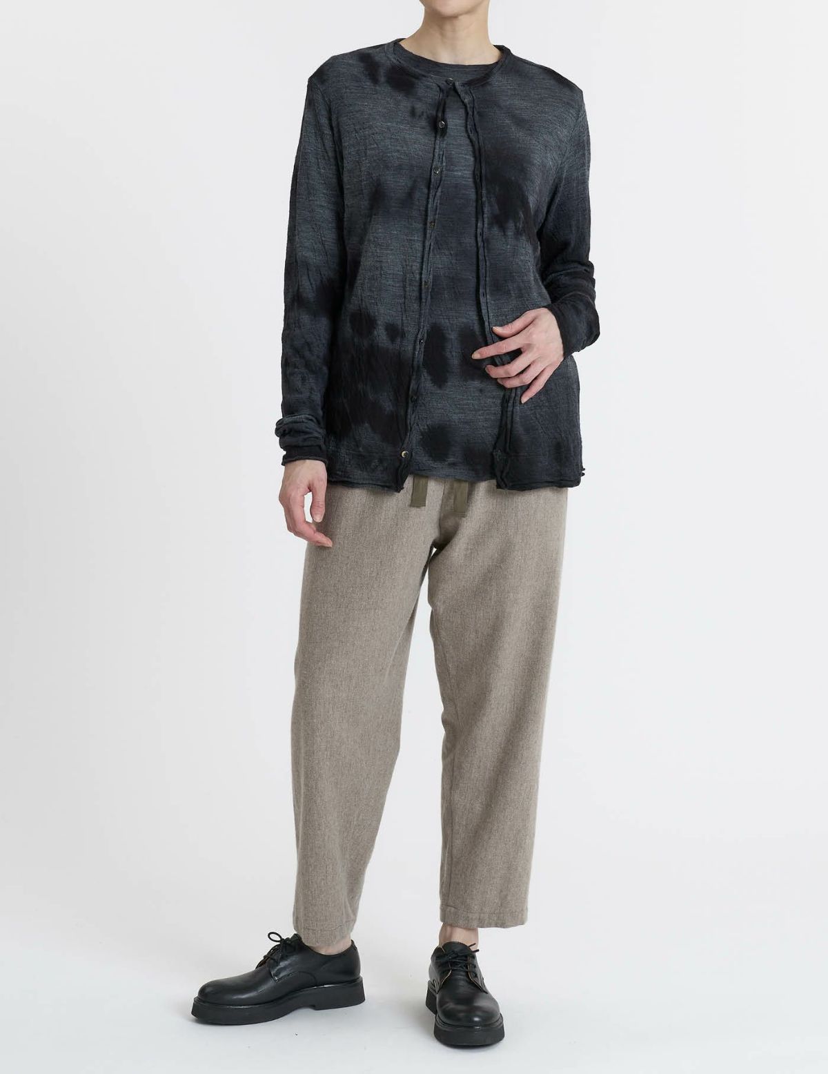 52 トップグレー×ブラックムラ染