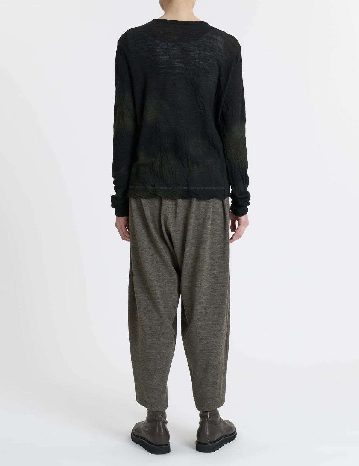 44 カーキ×ブラウンムラ染