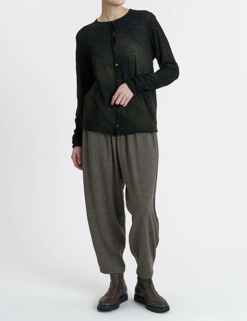 44 カーキ×ブラウンムラ染