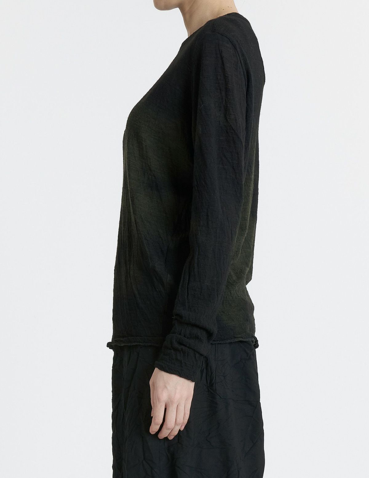 44 カーキ×ブラウンムラ染