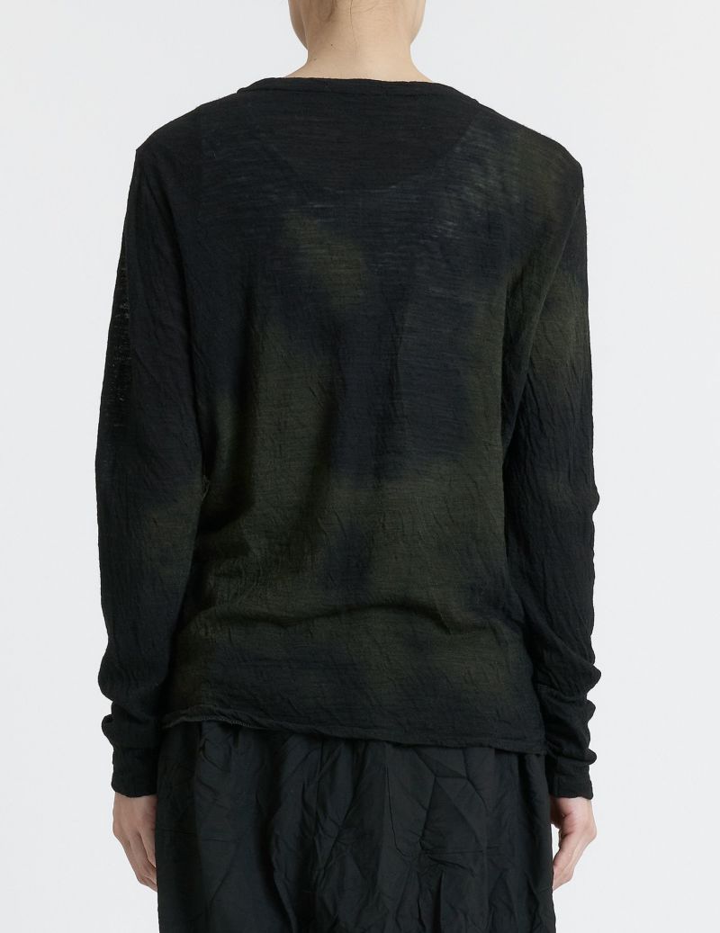 44 カーキ×ブラウンムラ染