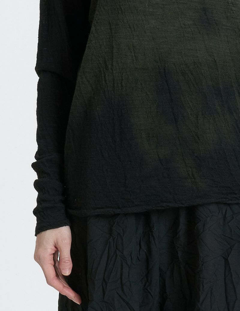 44 カーキ×ブラウンムラ染