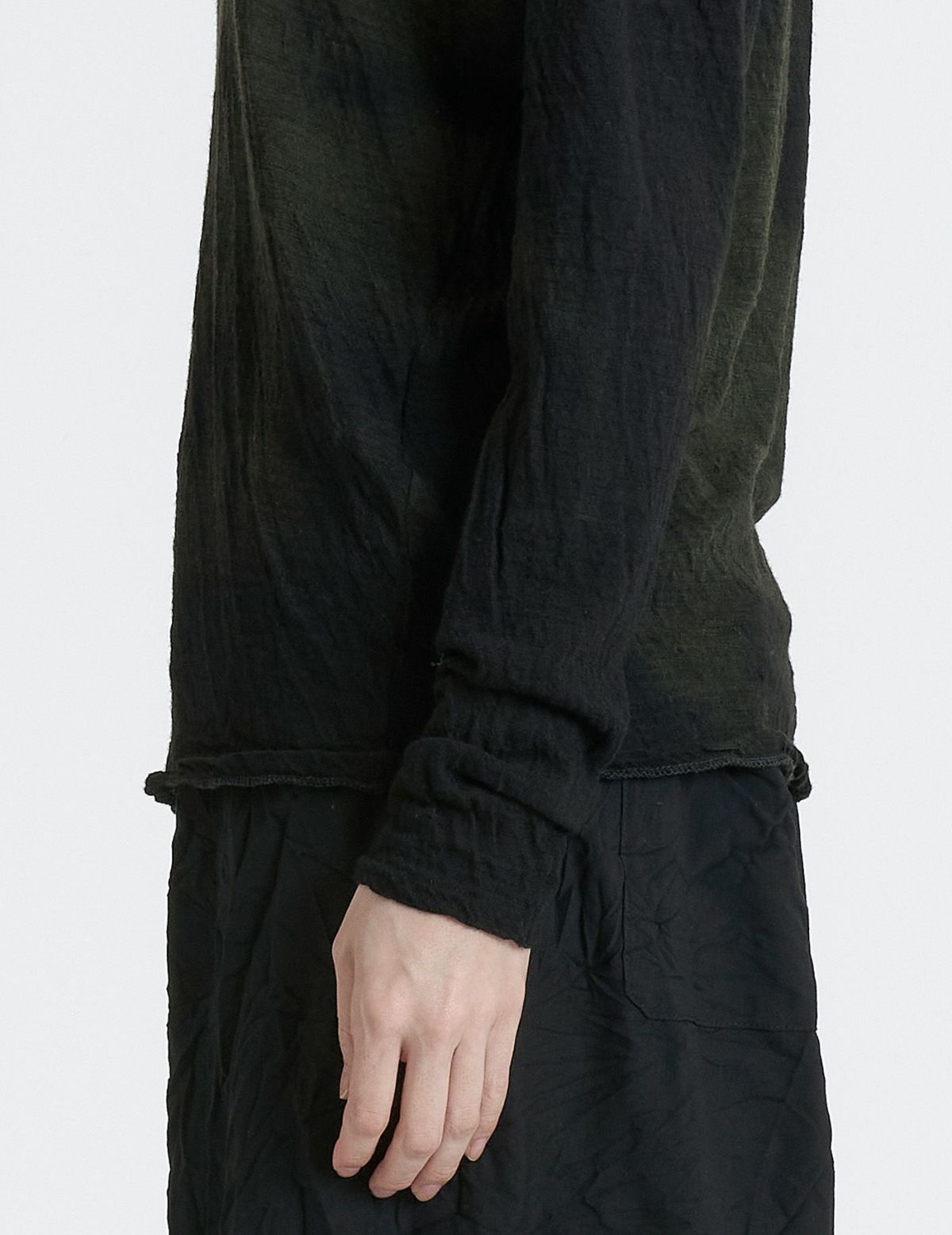 44 カーキ×ブラウンムラ染