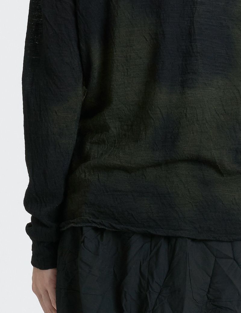 44 カーキ×ブラウンムラ染