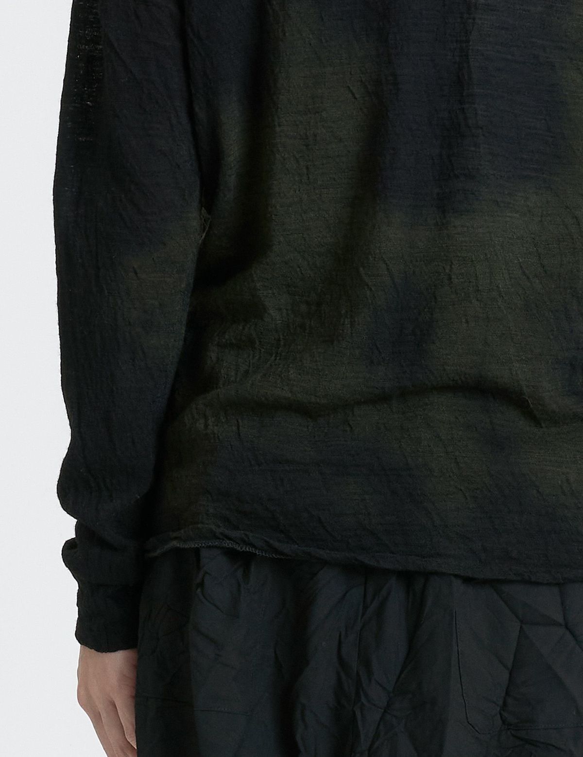 44 カーキ×ブラウンムラ染