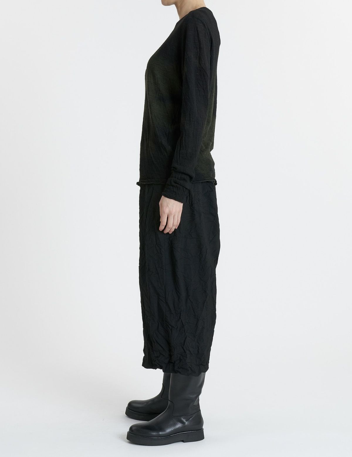 44 カーキ×ブラウンムラ染