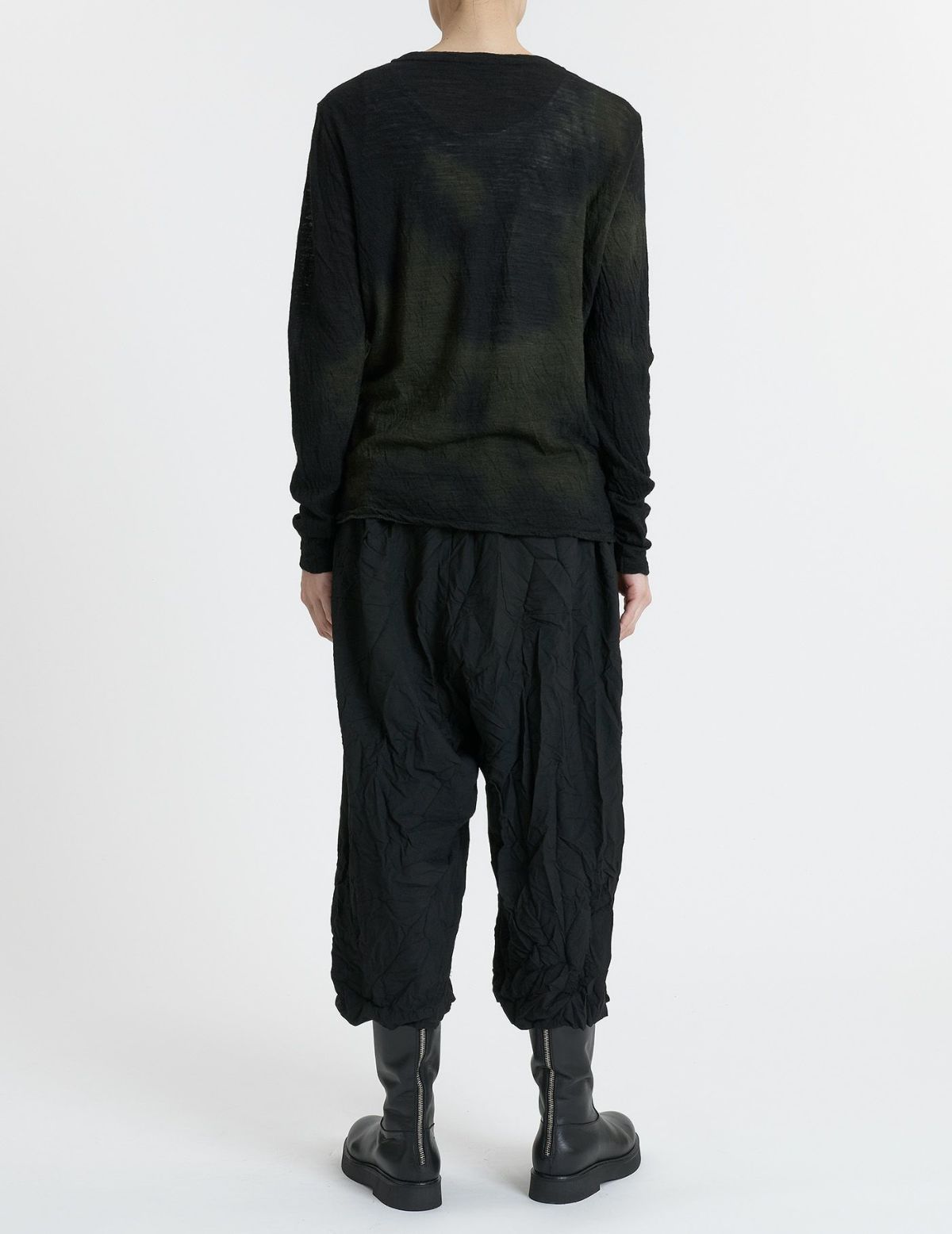 44 カーキ×ブラウンムラ染