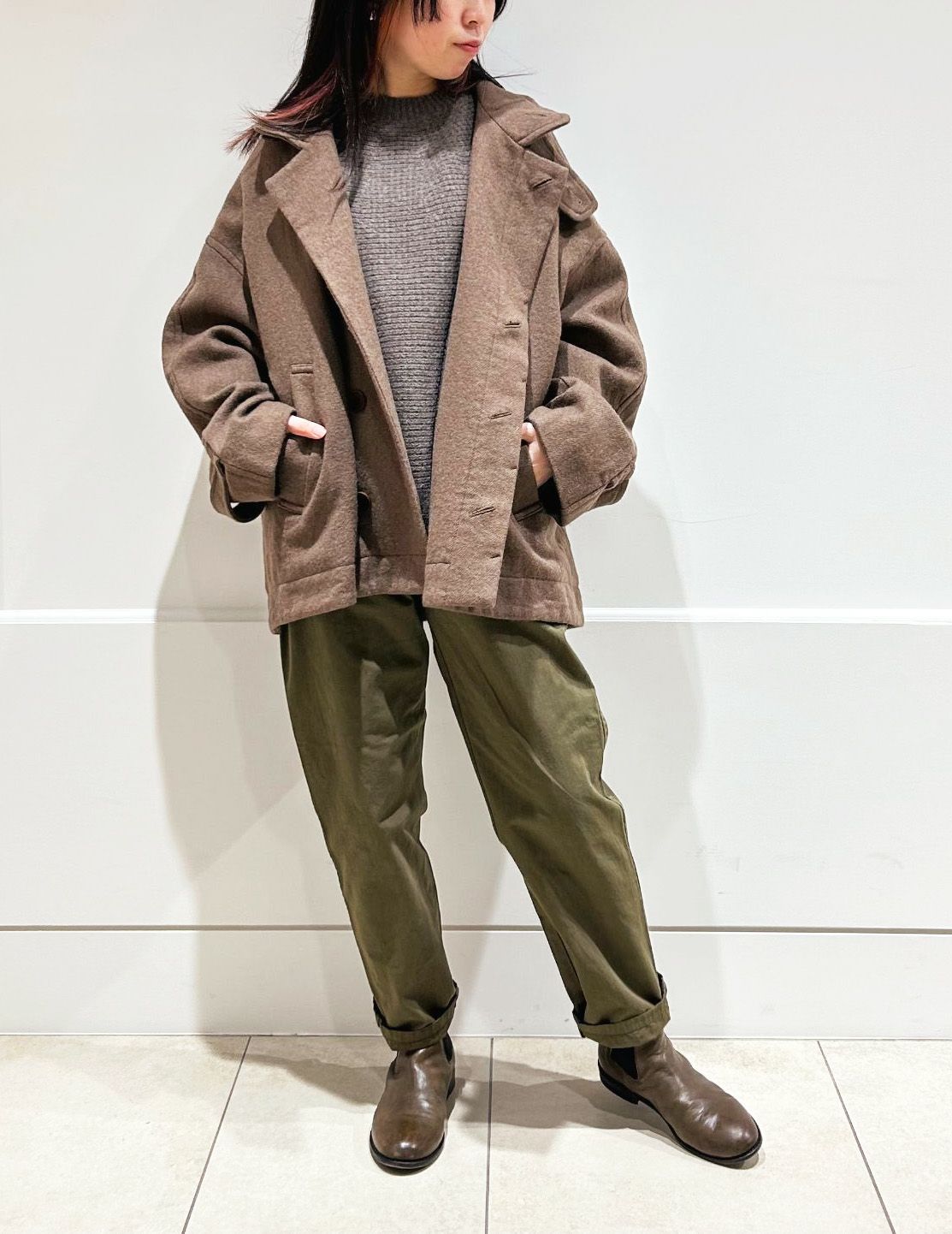 67 グレージュ/36size：スタッフ158㎝