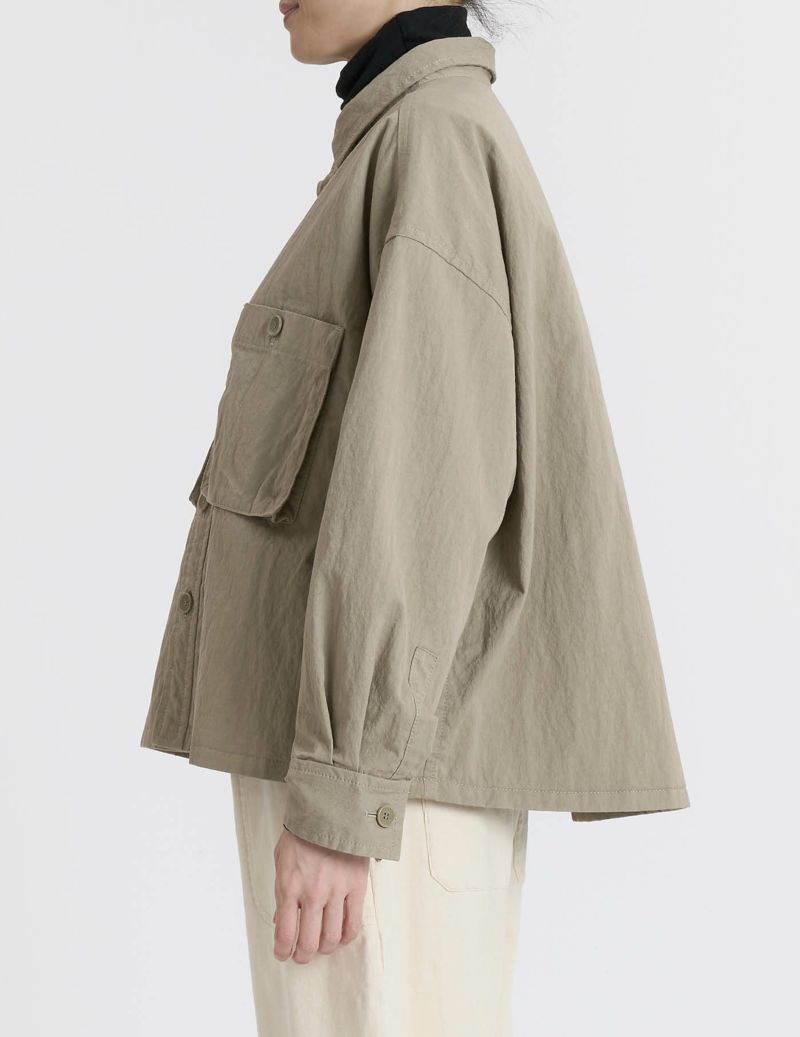 綿ナイロンツイル キルティング裏付きシャツジャケット | (パドカレ