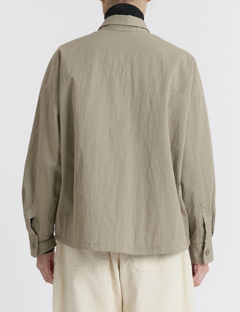 綿ナイロンツイル キルティング裏付きシャツジャケット | (パドカレ