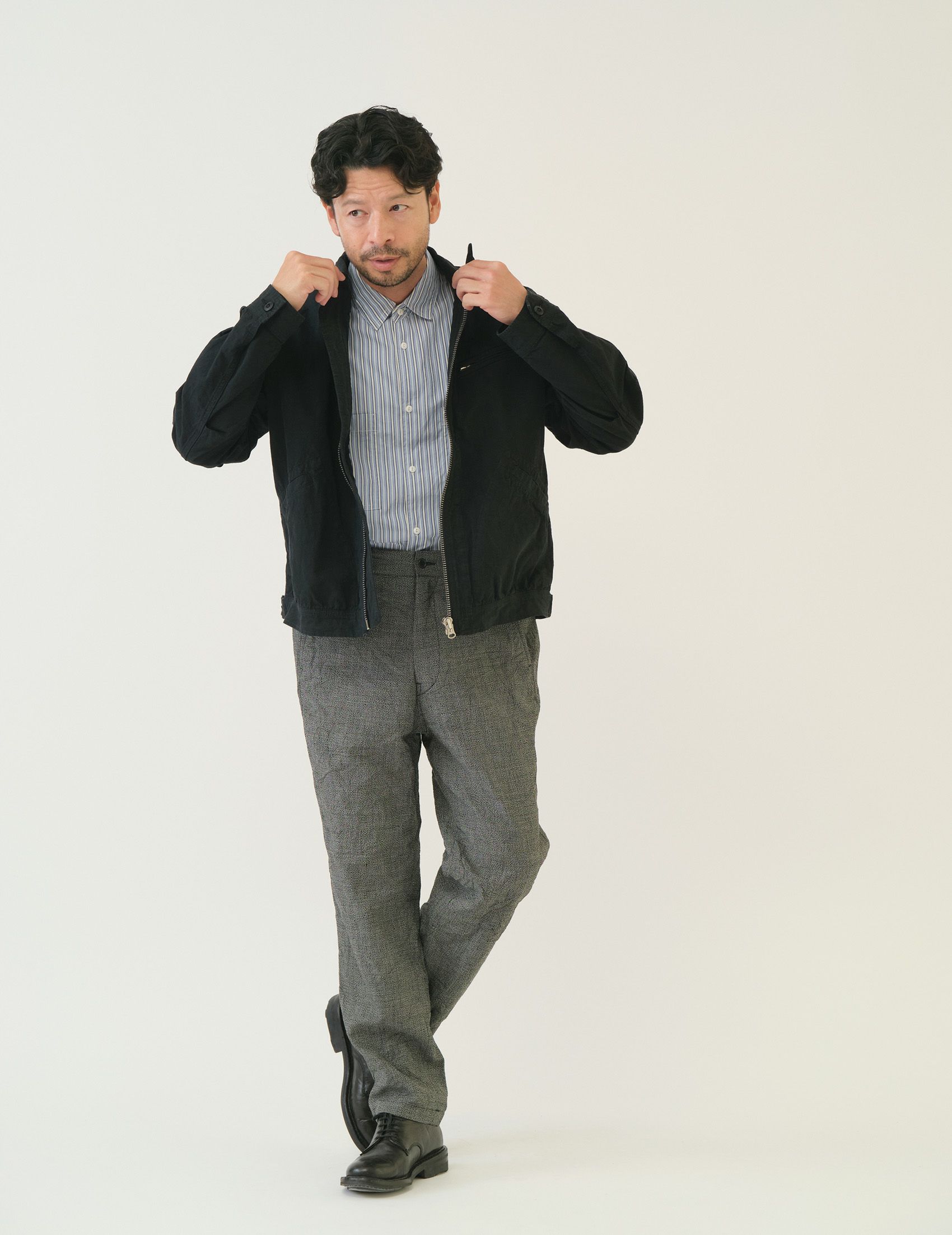 50 グレー×ブラック　Msize：モデル180㎝