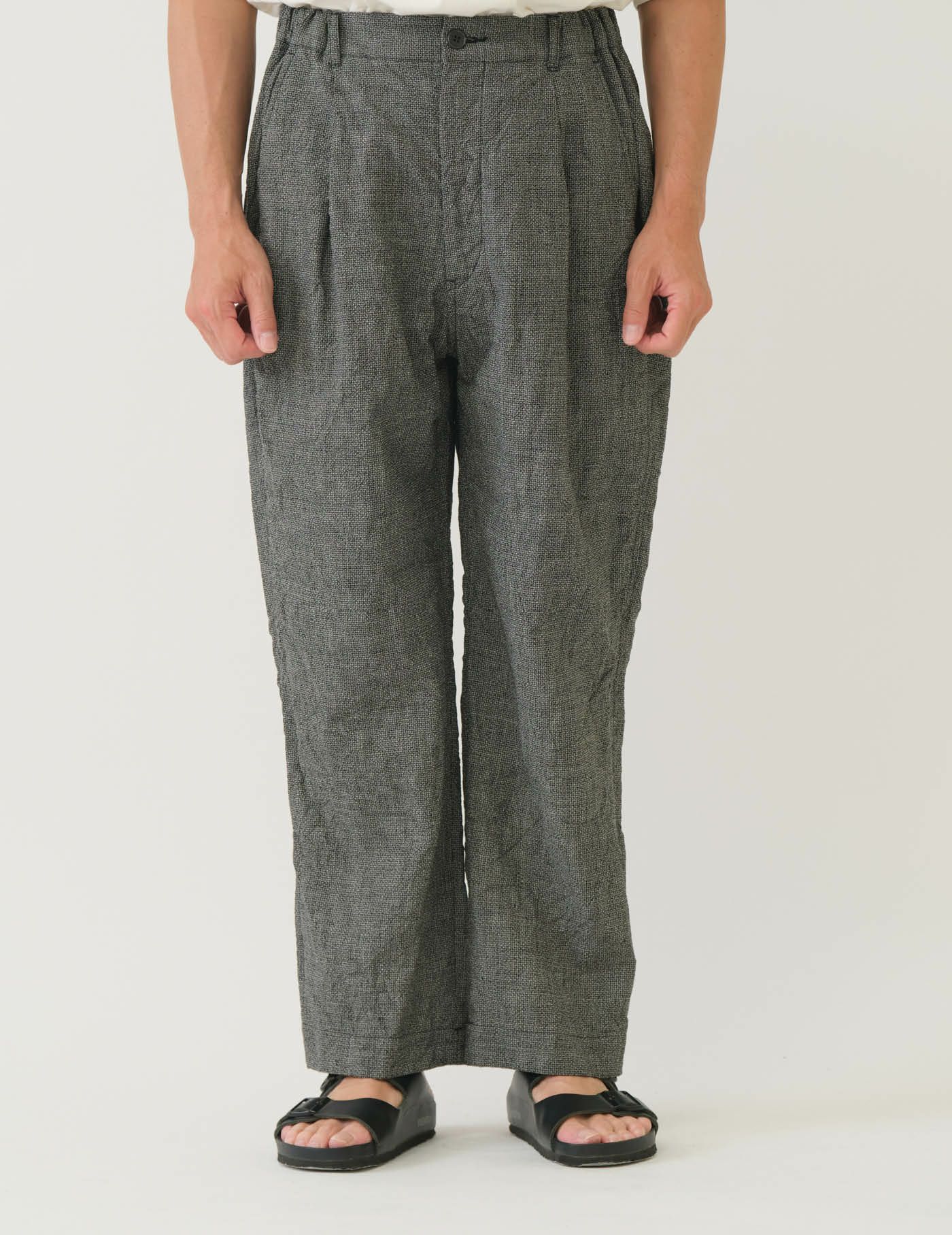 WO/LI キャッチワッシャーワンタックワイドパンツ